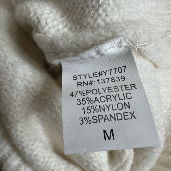 Luna Ivy Women's White Sweater with Colorful Bow Accents Sz M - Picture 7 of 8